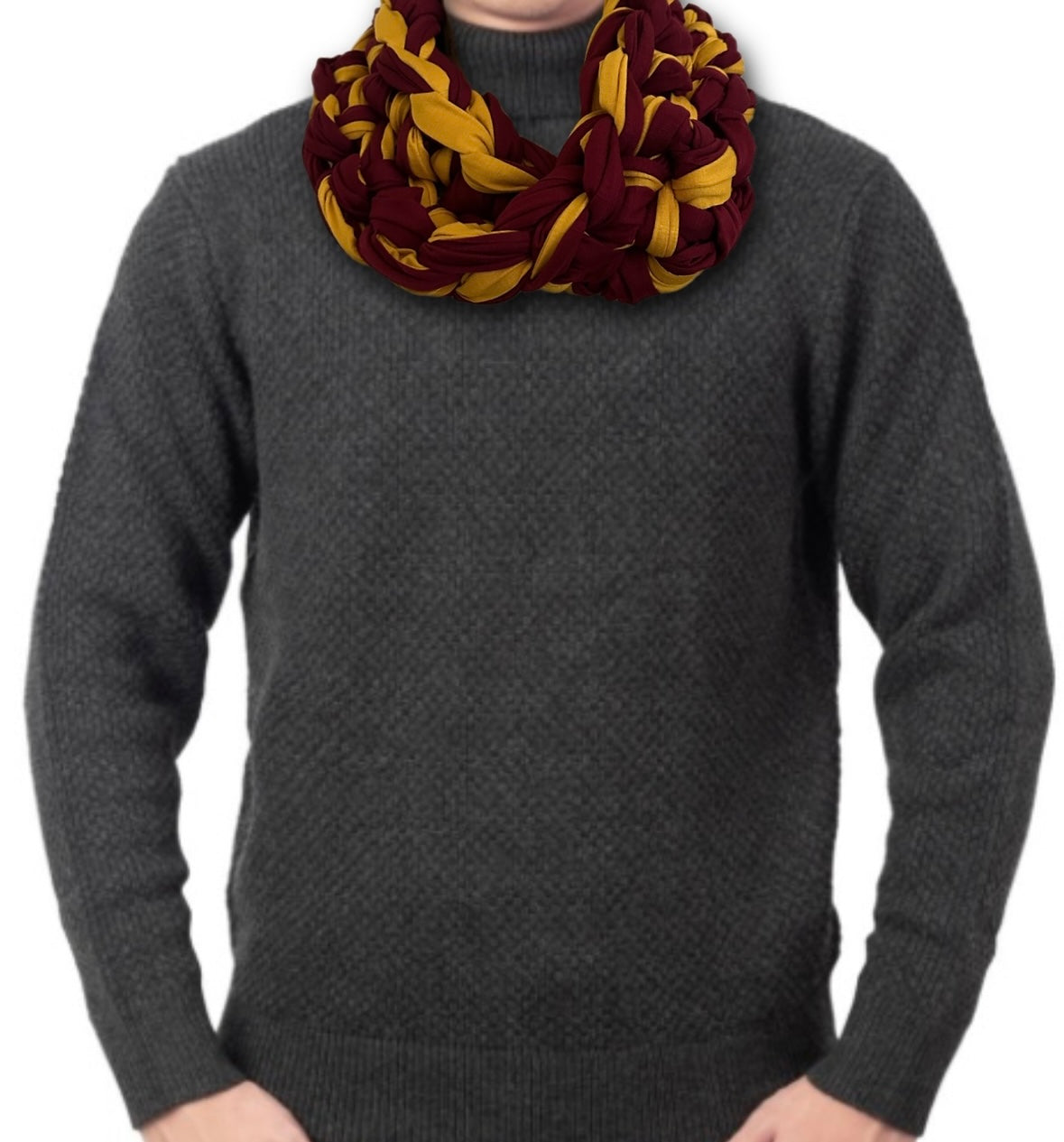 Burgundy and gold butter soft scarf, Gryffindor scarf, Commanders scarf