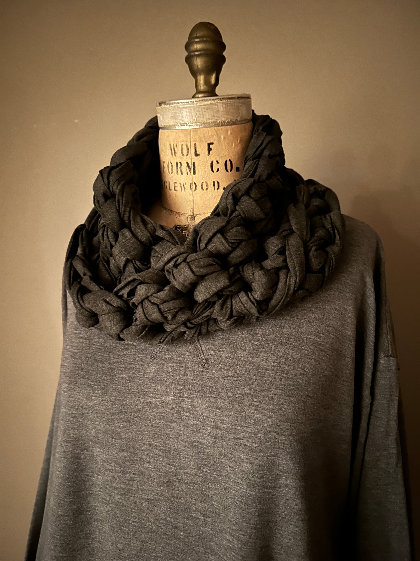 9” Wide Luxuriously Soft Cooling Weighted Infinity Scarf, weighted shawl, calming shawl