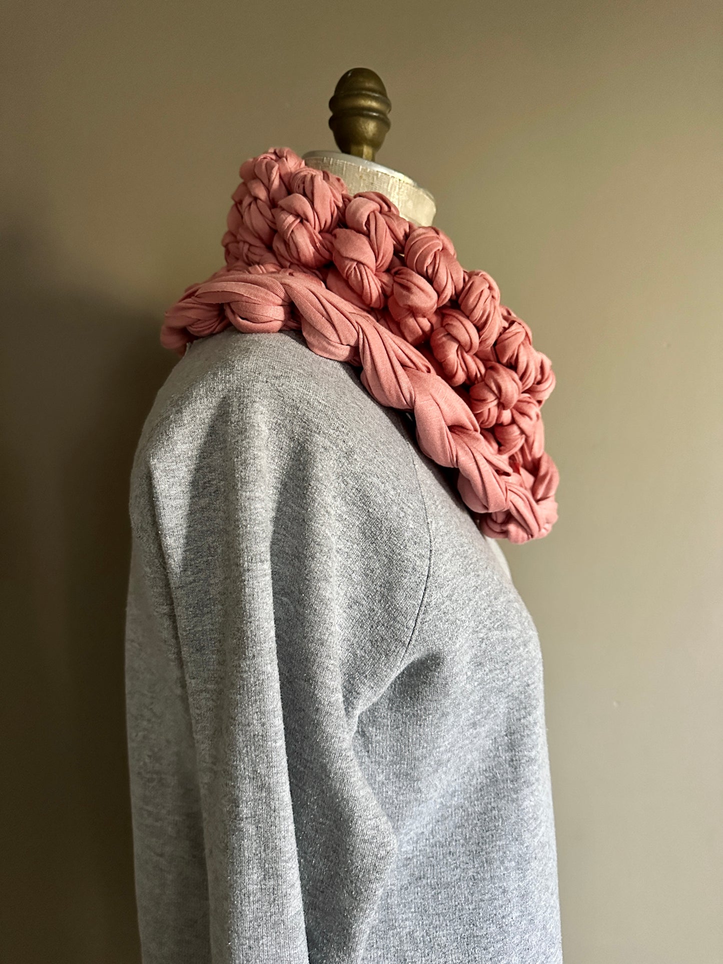 9” Wide Luxuriously Soft Cooling Weighted Infinity Scarf, weighted shawl, calming shawl