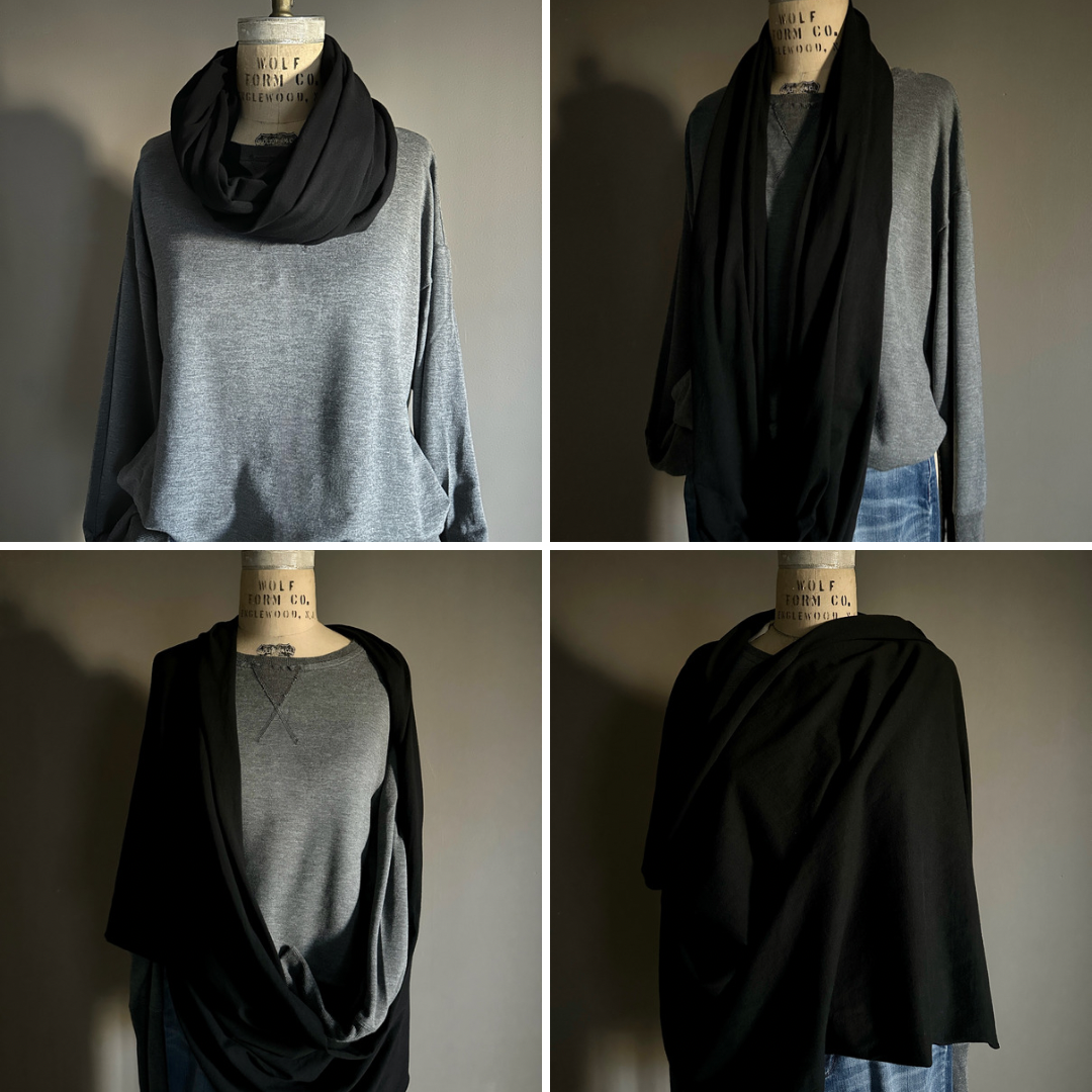 Organic cotton nursing wrap, convertible scarf