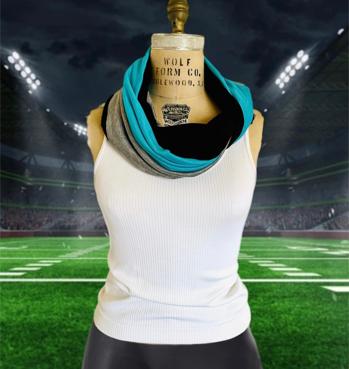 Panthers scarf, Carolina Panthers scarf and headband set, butter soft