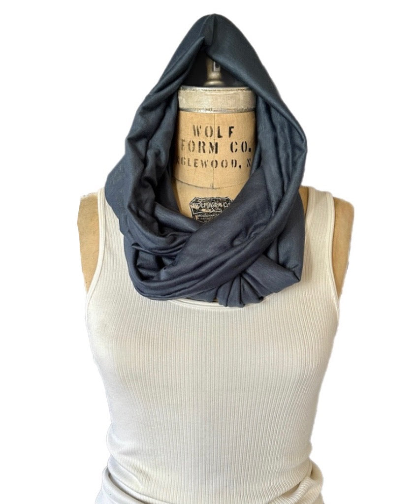 Jersey Knit butter soft Infinity Scarf, head covering, balaclava