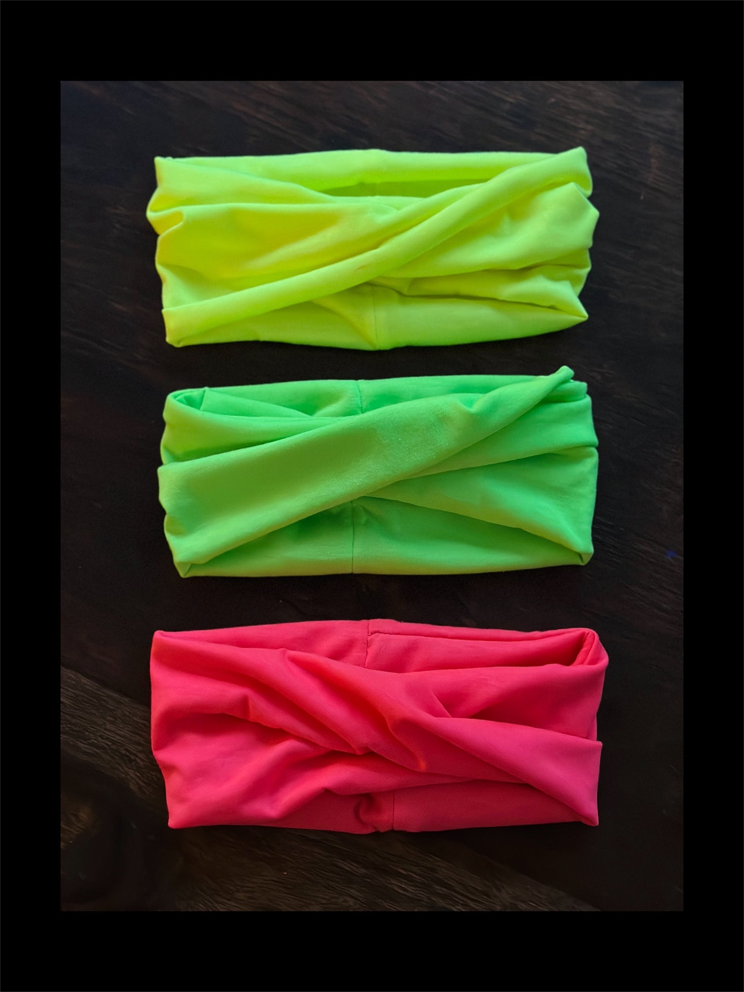Creamy soft twist neon headbands, 7” wide, Adult, T’ween