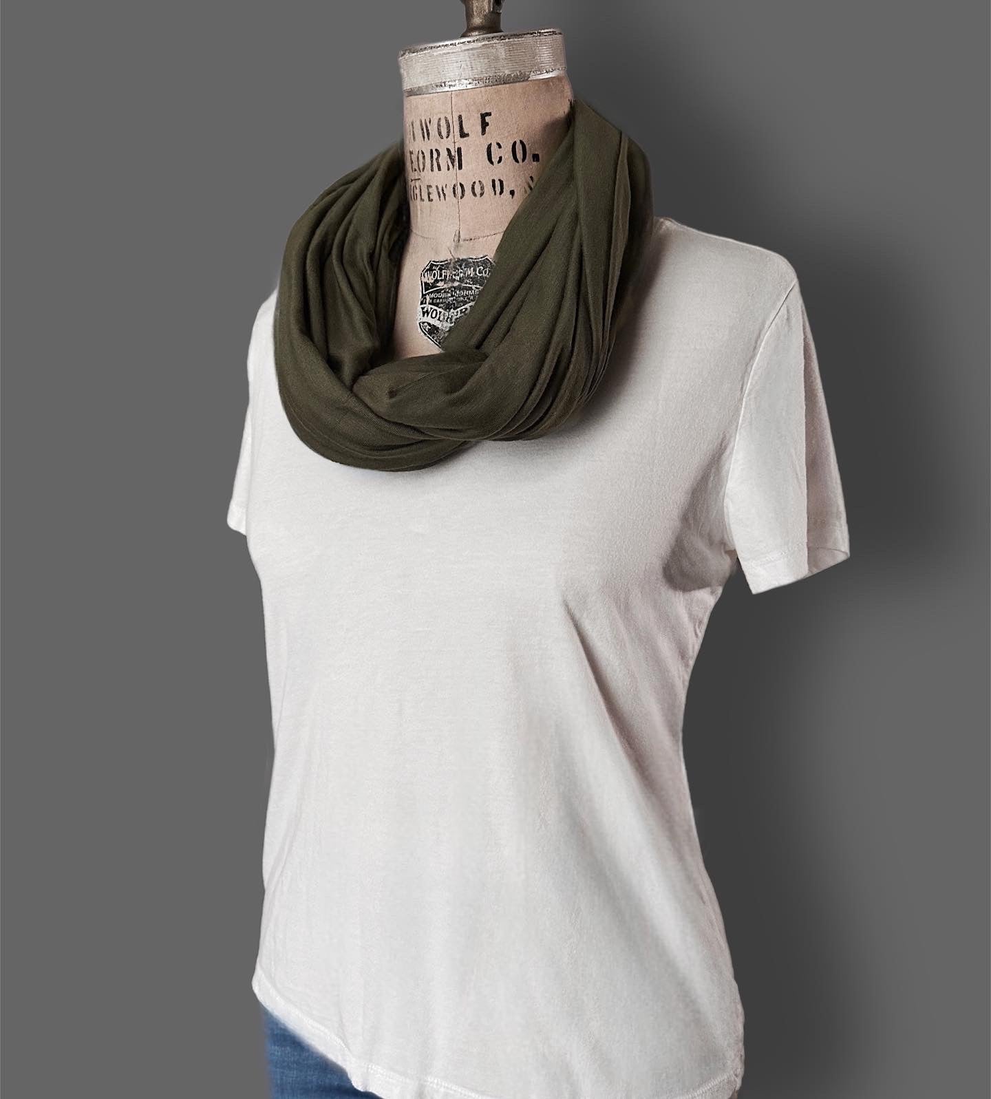 Jersey Knit butter soft Infinity Scarf, head covering, balaclava