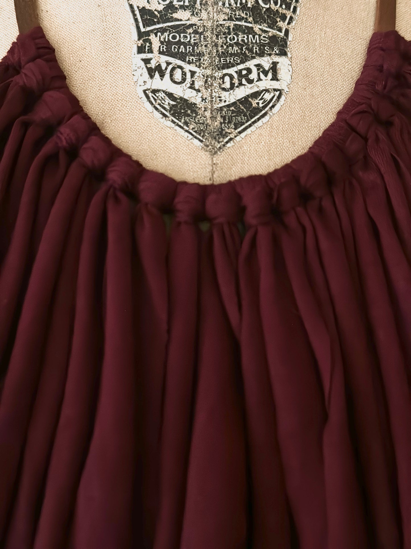 4” Textile fringe on leather choker