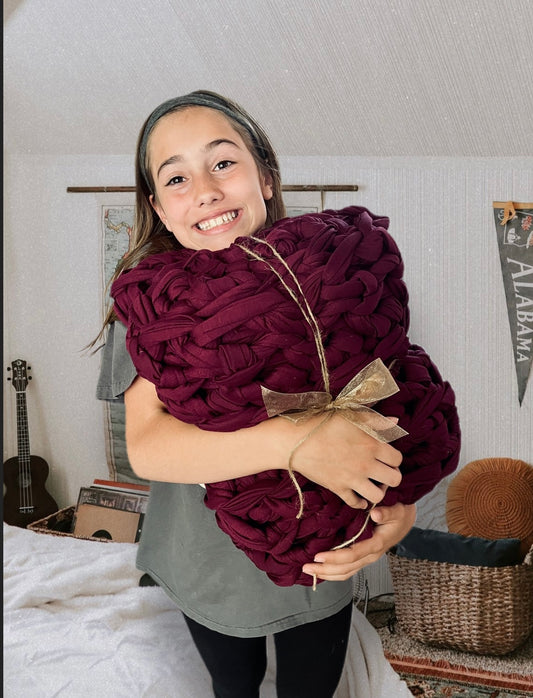Game day Sports team blanket, Jersey Knit cooling weighted blanket