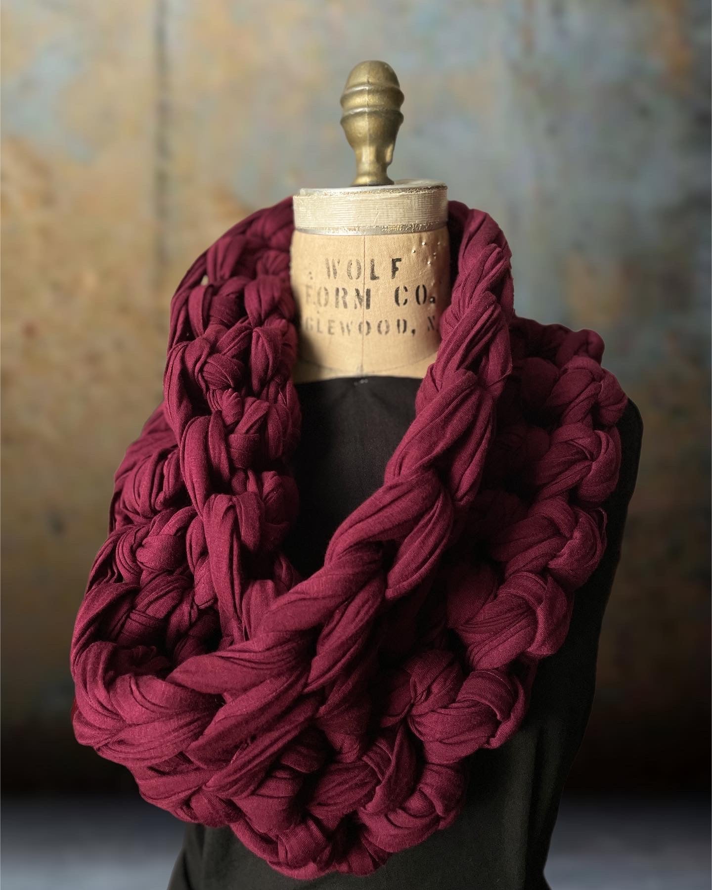 9” Wide Luxuriously Soft Cooling Weighted Infinity Scarf, weighted shawl, calming shawl