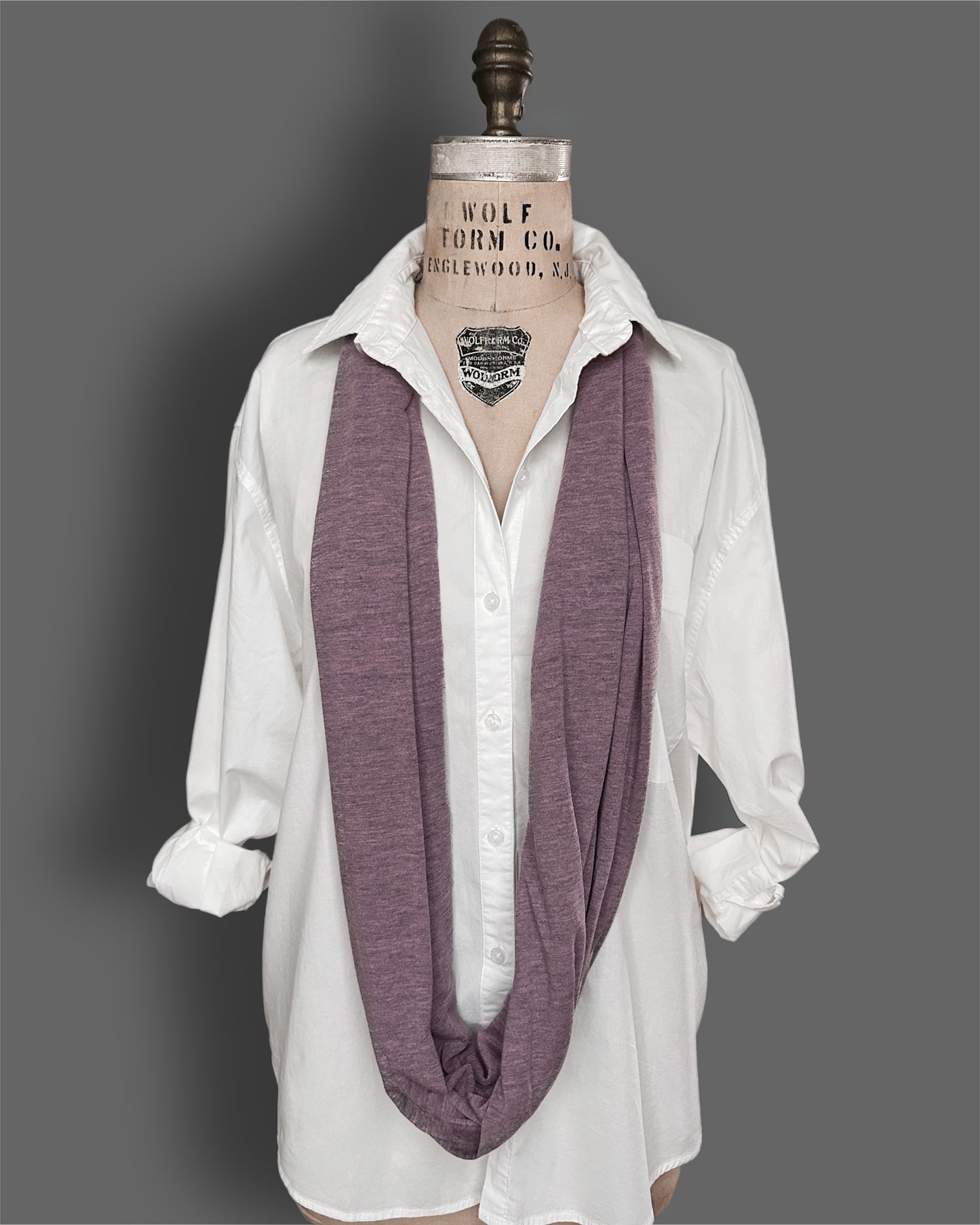 Rose Print Mesh Infinity Scarf
