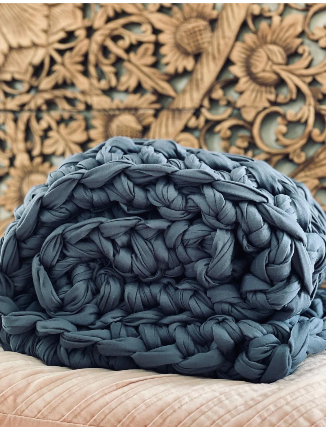 Blue Collection Cooling Weighted Blankets Made to Order, blue weighted blanket, breathable blanket, chunky knit blanket