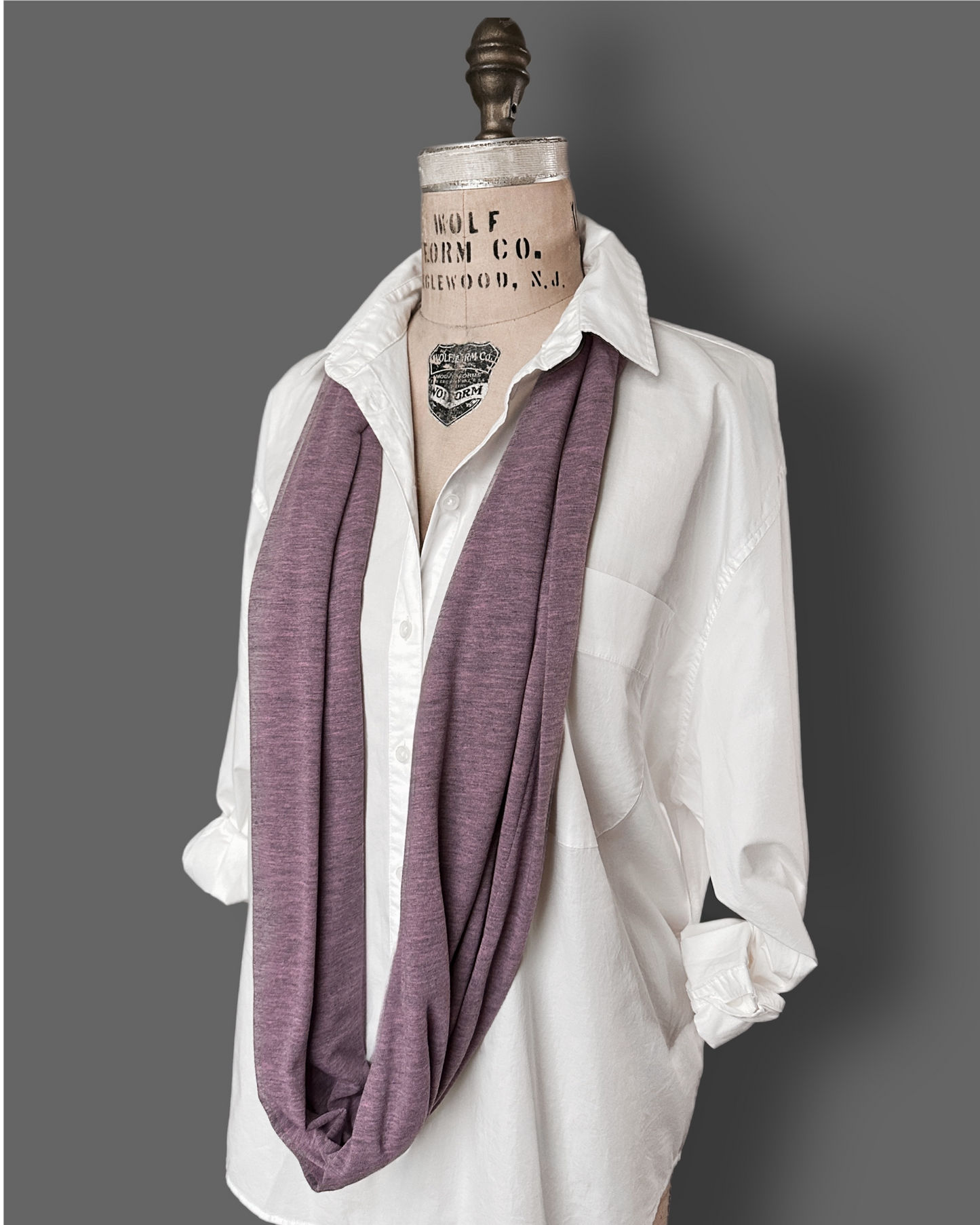 Rose Print Mesh Infinity Scarf
