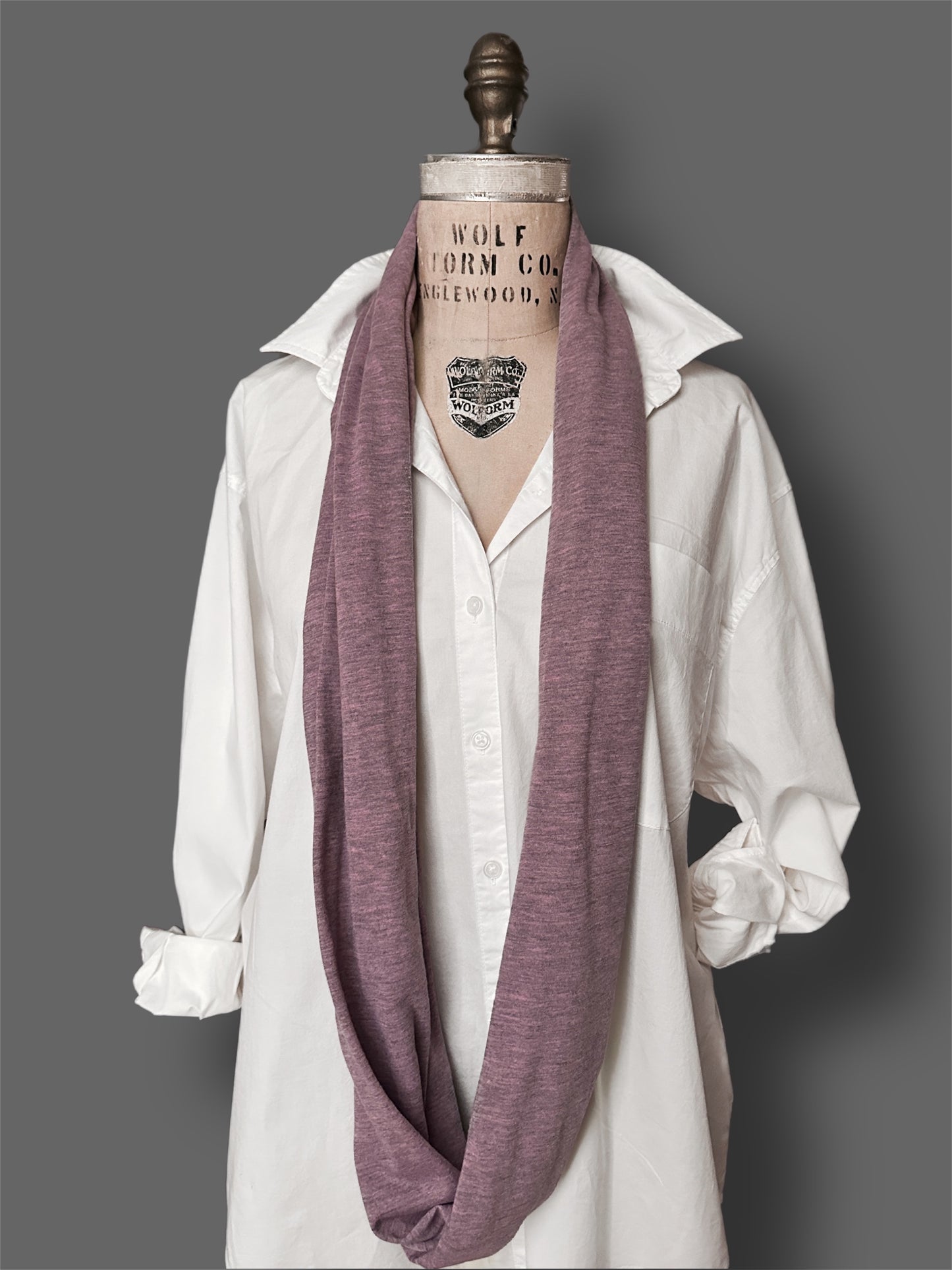 Rose Print Mesh Infinity Scarf
