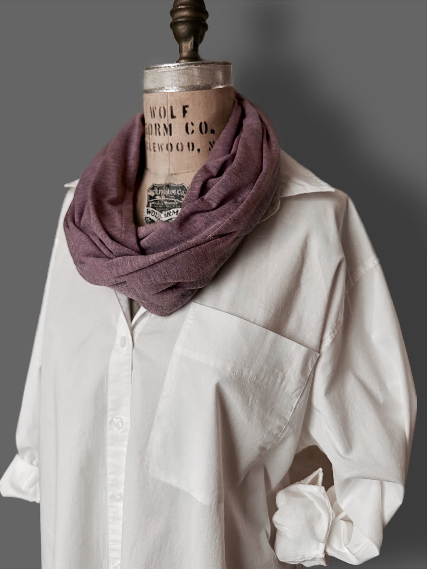 Rose Print Mesh Infinity Scarf